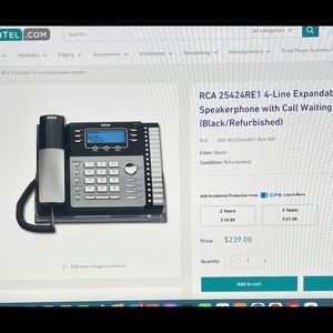 RCA by Telefield 4-line expandable system speakerphone